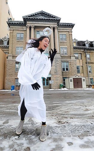 RUTH BONNEVILLE / WINNIPEG FREE PRESS

Local - Angel Squad 

Photo of Lisa Stiver (Misericordia Health Centre Foundation board chair) in her Angel Squad gear outside waving to vehicles for a Doug Speirs column.

Lisa Stiver shows off her exuberance and vitality as she helps raise awareness and funds for the Misericordia Health Centre as the 25th annual Angel Squad  kicks off on Tuesday.  

Funds raised through Angel Squad volunteers who wave at passing vehicles in the area ensures
patients and residents at the Misericordia Health Centre  receive all the compassionate care they need through the provision of essential health programs, equipment and services. 

See story. 

Nov 24th,   2020