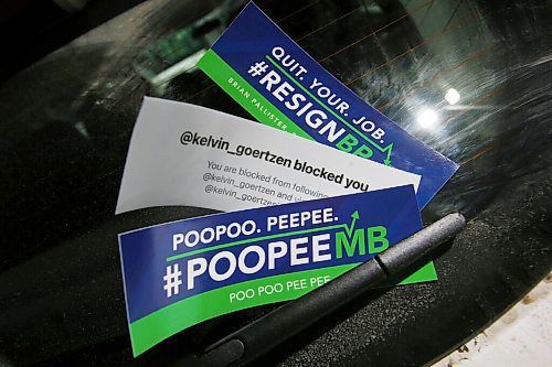JOHN WOODS / WINNIPEG FREE PRESS
Rebecca Hume and her friends at The Real Team Manitoba have created bumper stickers and yard signs which they are selling to support local businesses and health care workers in Winnipeg Tuesday, November 24, 2020. 

Reporter: ?