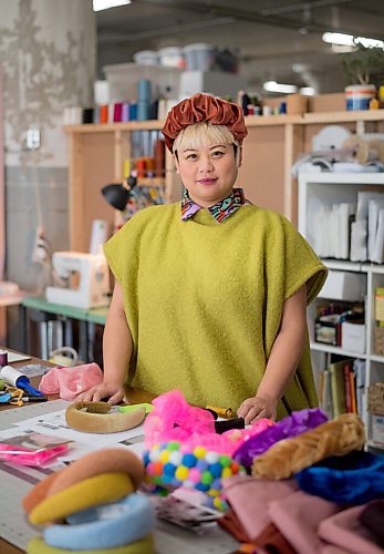 Mike Sudoma / Winnipeg Free Press
Hello Darling owner, Miriam Delos Santos, in her workshop where she makes her playful headband designs come to life Wednesday afternoon.
November 25, 2020
