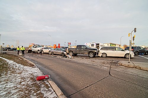 Mike Sudoma / Winnipeg Free Press
Smashed up cars and debris are all thats left of a traffic accident on Kenaston Blvd Friday afternoon. The accident involving seven cars ended with 5 people being transported to hospital. One in critical condition, two in unstable condition and 2 in stable condition.
November 27, 2020