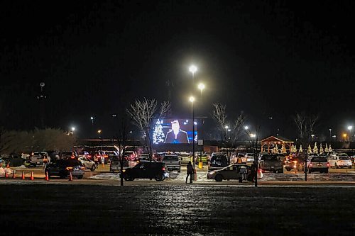 Daniel Crump / Winnipeg Free Press. Vehicles make their way into the parking lot at Springs Church. The church chose to hold a drive-in service despite a province wide ban on such gathers intended to slow the spread of COVID-19. November 28, 2020.