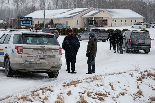 JOHN WOODS / WINNIPEG FREE PRESS
RCMP officers and Manitoba  Justice officials blocked the entrance to Church of God Restoration in Sarto, just south of Steinbach, to enforce Manitoba Health COVID-19 orders Sunday, November 29, 2020. 

Reporter: Abas