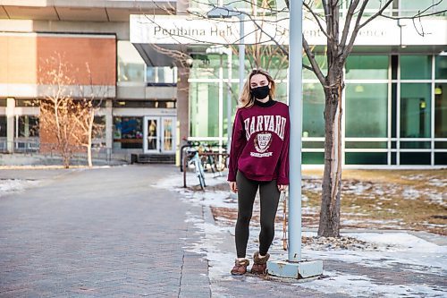 MIKAELA MACKENZIE / WINNIPEG FREE PRESS

Danielle Maillet-Goodfellow poses for a portrait in front of Pembina Hall residence at the University of Manitoba in Winnipeg on Tuesday, Dec. 1, 2020. For Ben Waldman story.

Winnipeg Free Press 2020