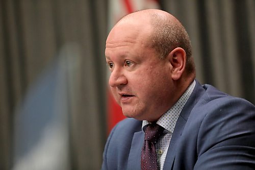 RUTH BONNEVILLE / WINNIPEG FREE PRESS

LOCAL - Roussin  Presser 

CHIEF PROVINCIAL PUBLIC HEALTH OFFICER Dr. Brent Roussin answers questions from the media after press conference at the Legislative Building Thursday. 

Dec 2nd. 2020