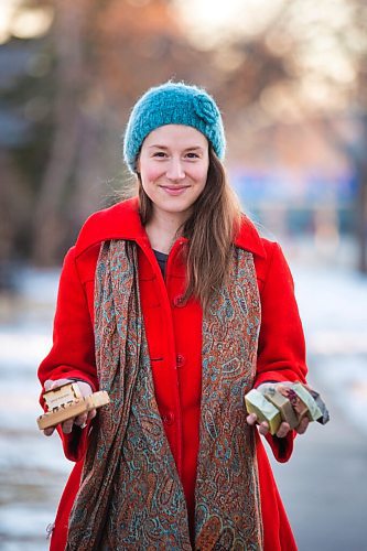 MIKAELA MACKENZIE / WINNIPEG FREE PRESS

Rebecca Haverluck, owner of Art Soap Life, poses for a portrait with her products in her front yard in Winnipeg on Thursday, Dec. 3, 2020. She is one of the vendors on the new site goodlocal.ca, a website dedicated to selling local Manitoba products, which had to halt all orders because they couldnt keep up with demand. For Cody story.

Winnipeg Free Press 2020