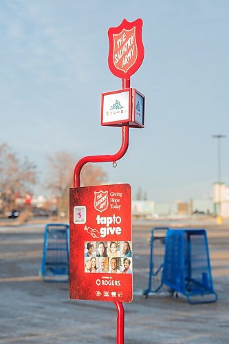 Mike Sudoma / Winnipeg Free Press
One of the brand new Salvation Armys new Tap to Give systems which will replace the donation kettles theyve used in the past. The new system allows donors to tap their credit/debit cards to make donations of $5 making for a safer, handsfree experience.
December 4, 2020