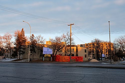 Daniel Crump / Winnipeg Free Press. The Holy Family personal care home Main Street is the site of a deadly COVID-19 outbreak. December 5, 2020.