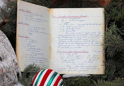 RUTH BONNEVILLE / WINNIPEG FREE PRESS

ENT  - holiday recipes - Wendy May

Wendy May is the owner of the Oakwood Cafe and she has submitted her grandma's Polish Chrust recipe (it's a deep-fried pastry dusted with sugar). The recipe comes from her Grandma's handwritten cookbook, which Wendy inherited when she passed away in 2000. 

Photos of the handwritten Chrust recipe inside cookbook. 

Story:  I've asked local chefs/restaurant owners to submit their favourite family holiday recipes and the stories behind them for an upcoming food feature. 


Eva Wasney story.

Dec 8th,. 2020