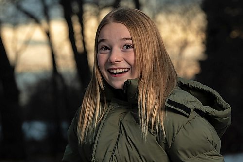 JESSE BOILY  / WINNIPEG FREE PRESS
Averie Peters, 10, who got her first speaking role in a Hallmark movie, Project Christmas Wish, poses for a photo in St. Vital Park on Tuesday. Tuesday, Dec. 8, 2020.
Reporter: Kellen