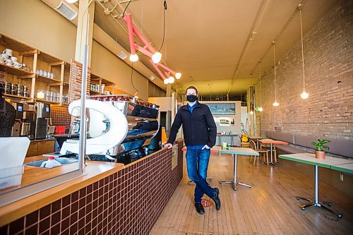 MIKAELA MACKENZIE / WINNIPEG FREE PRESS

Ben Gillies, spokesperson for Modern Electric Lunch, poses for a portrait in the cafe at 232 Main Street in Winnipeg on Monday, Dec. 14, 2020. For Ben Waldman story.

Winnipeg Free Press 2020