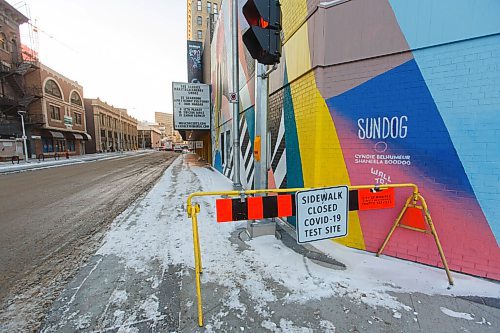 MIKE DEAL / WINNIPEG FREE PRESS
The Garrick Centre at 330 Garry St. has been turned into a COVID-19 walk-in testing site which will be open daily from 8:00 a.m. to 4:00 p.m..
201214 - Monday, December 14, 2020.