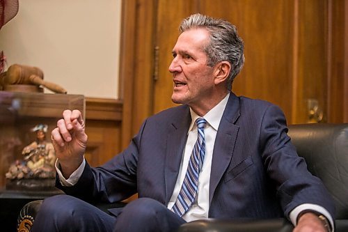 MIKAELA MACKENZIE / WINNIPEG FREE PRESS

Premier Brian Pallister speaks to the Free Press for a year-end interview in his office at the Manitoba Legislative Building in Winnipeg on Tuesday, Dec. 15, 2020. For Carol Sanders story.

Winnipeg Free Press 2020