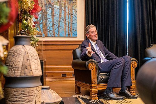 MIKAELA MACKENZIE / WINNIPEG FREE PRESS

Premier Brian Pallister speaks to the Free Press for a year-end interview in his office at the Manitoba Legislative Building in Winnipeg on Tuesday, Dec. 15, 2020. For Carol Sanders story.

Winnipeg Free Press 2020