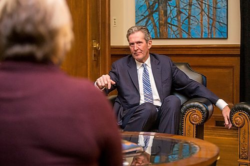 MIKAELA MACKENZIE / WINNIPEG FREE PRESS

Premier Brian Pallister speaks to the Free Press for a year-end interview in his office at the Manitoba Legislative Building in Winnipeg on Tuesday, Dec. 15, 2020. For Carol Sanders story.

Winnipeg Free Press 2020