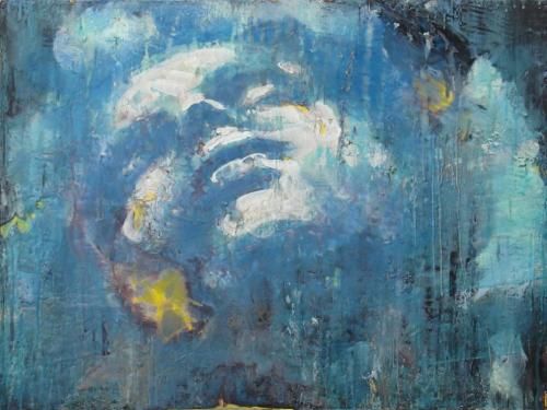 Tony Scherman, Jim Morrison (from the series The Blue Highway). 2002, Encaustic on canvas, Gift of the artist. 2009-127 Winnipeg Free Press