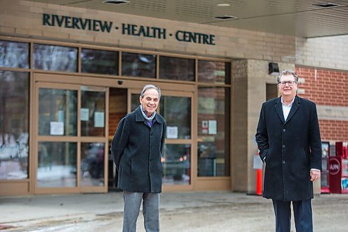 MIKAELA MACKENZIE / WINNIPEG FREE PRESS

Sheldon Mindell, executive director of Riverview (left), and Martin McGarry, CEO of Cushman & Wakefield Stevenson, pose for a portrait at Riverview Health Centre in Winnipeg on Friday, Dec. 18, 2020.  Cushman & Wakefield Stevenson is funding a fireworks display on the grounds on New Years Eve. For Doug story.

Winnipeg Free Press 2020