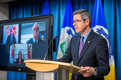 MIKAELA MACKENZIE / WINNIPEG FREE PRESS

Mayor Brian Bowman speaks about the Rapid Housing Initiative funding, along with provincial and federal government representatives attending virtually, at City Hall in Winnipeg on Friday, Dec. 18, 2020.  For Dylan Robertson story.

Winnipeg Free Press 2020