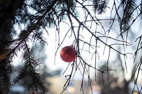 Mike Sudoma / Winnipeg Free Press
Christmas Decorations hang from a tree in River Heights Friday evening
December 18, 2020