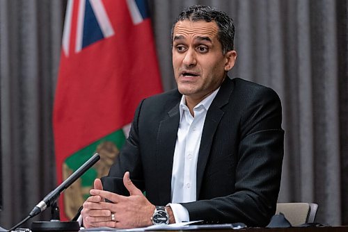 JESSE BOILY  / WINNIPEG FREE PRESS
Dr. Jazz Atwal, Deputy chief provincial public health officer, gives the provincial COVID-19 update at the Legislative building on Monday. Monday, Dec. 21, 2020.
Reporter: