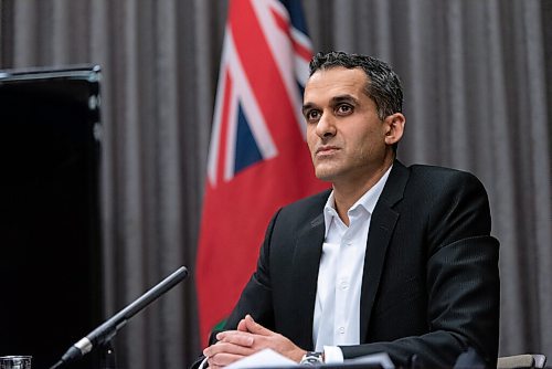 JESSE BOILY  / WINNIPEG FREE PRESS
Dr. Jazz Atwal, Deputy chief provincial public health officer, gives the provincial COVID-19 update at the Legislative building on Monday. Monday, Dec. 21, 2020.
Reporter: