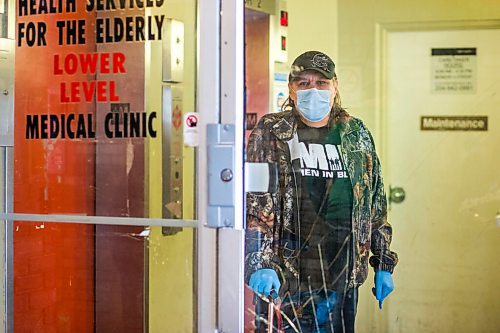 MIKAELA MACKENZIE / WINNIPEG FREE PRESS

Dave Comeau, who has moved in with his mother as he fears for her safety, shows the damage at St. Andrew's Place seniors (55+) residence in Winnipeg on Monday, Dec. 21, 2020. 

Winnipeg Free Press 2020