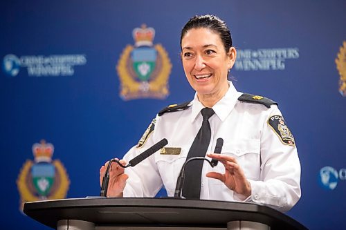 MIKAELA MACKENZIE / WINNIPEG FREE PRESS

Inspector Bonnie Emerson speaks about food security at the Winnipeg Police Service headquarters in Winnipeg on Wednesday, Dec. 23, 2020. For JS story.

Winnipeg Free Press 2020