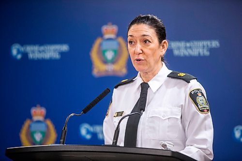 MIKAELA MACKENZIE / WINNIPEG FREE PRESS

Inspector Bonnie Emerson speaks about food security at the Winnipeg Police Service headquarters in Winnipeg on Wednesday, Dec. 23, 2020. For JS story.

Winnipeg Free Press 2020