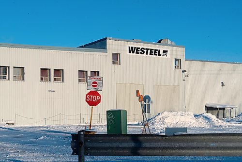 JESSE BOILY  / WINNIPEG FREE PRESS
The  AGI Westeel building, where about 90 per cent of the workers have been laid off, at 450 Rue Desautels on Wednesday. Wednesday, Dec. 23, 2020.
Reporter: