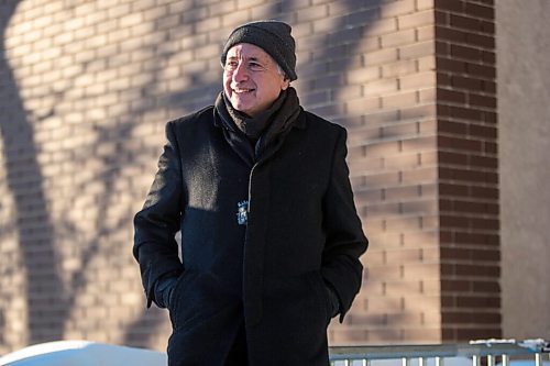 MIKAELA MACKENZIE / WINNIPEG FREE PRESS

Rabbi Allan Finkel poses for a portrait in front of Temple Shalom in Winnipeg on Wednesday, Dec. 23, 2020. He started doing shiva (the traditional Jewish mourning period) via Zoom, and found that it was a really meaningful experience for all those involved, albeit different than the in-person version. For Melissa Martin story.

Winnipeg Free Press 2020