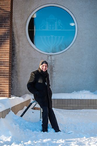 MIKAELA MACKENZIE / WINNIPEG FREE PRESS

Rabbi Allan Finkel poses for a portrait in front of Temple Shalom in Winnipeg on Wednesday, Dec. 23, 2020. He started doing shiva (the traditional Jewish mourning period) via Zoom, and found that it was a really meaningful experience for all those involved, albeit different than the in-person version. For Melissa Martin story.

Winnipeg Free Press 2020