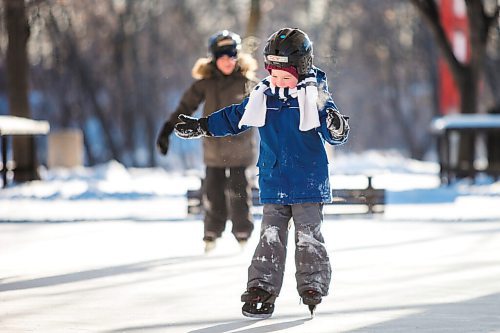 MIKAELA MACKENZIE / WINNIPEG FREE PRESS

Felix Mahe, five (front), and his brother, Samuel Mahe, eight, brave the cold to go skating for the first time this winter at The Forks in Winnipeg on Thursday, Dec. 24, 2020. The canopy rink and some of the trails at The Forks opened yesterday. Standup.

Winnipeg Free Press 2020