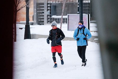 Daniel Crump / Winnipeg Free Press. Junel Malapad has done a 50km run every week for a year while raising money for different charities. Today is his final day and he is running 100km, double the distance. December 26, 2020.