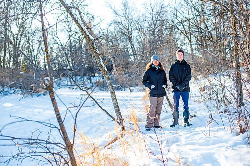 MIKAELA MACKENZIE / WINNIPEG FREE PRESS

Niki Card and her son, Nolan Card (14), pose for a portrait on the bank of the Seine River close to where Nolan fell through the ice (just south of John Bruce Park) in Winnipeg on Monday, Dec. 28, 2020. For Rosanna story.

Winnipeg Free Press 2020