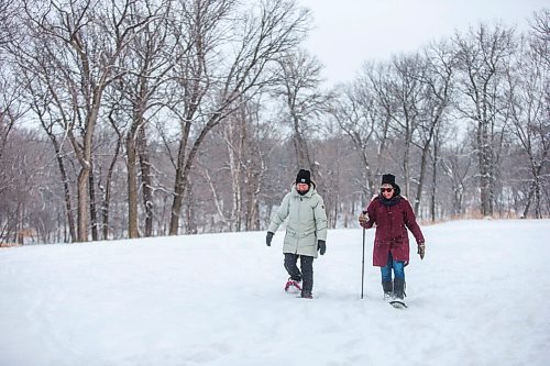 MIKAELA MACKENZIE / WINNIPEG FREE PRESS

Lorraine (left, no last name given) and Michele Rivest go snowshoeing on the first day of the New Year at La Barriere Park on Friday, Jan. 1, 2021. This was Lorraine's first time snowshoeing ever, and Michele's first time in many years. Standup.

Winnipeg Free Press 2020