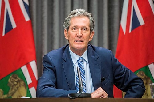 MIKAELA MACKENZIE / WINNIPEG FREE PRESS

Premier Brian Pallister speaks about the vaccine rollout at a press conference at the Manitoba Legislative Building in Winnipeg on Wednesday, Jan. 6, 2021. For Carol/Larry story.

Winnipeg Free Press 2020