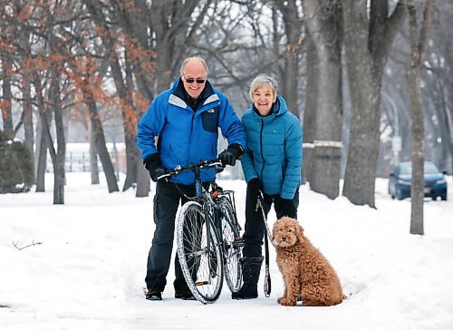 RUTH BONNEVILLE / WINNIPEG FREE PRESS

ENT - Alzheimer

Portrait of Gary and Judy Quinton with their dog, Piper (8yrs old).


Story: Gary Quinton is one of the spokespeople for this year's Alzheimer's Awareness campaign. He was diagnosed with the disease eight years ago and has been managing his mental health symptoms through biking and daily exercise (he does 50 pushups every day).

Story b Eva Wasney. 

Jan 08,. 2021