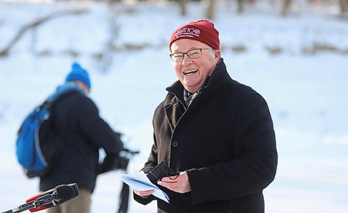 RUTH BONNEVILLE / WINNIPEG FREE PRESS

LOCAL - Forks River Trail Opens 

Richard Frost, CEO of The Winnipeg Foundation, announces the official opening of The Winnipeg Foundation Centennial River Trail at The Forks Tuesday. 


In celebration of 100th birthday in 2021, The Winnipeg Foundation is pleased to sponsor the Centennial River Trail at The Forks.


Jan 12,. 2021