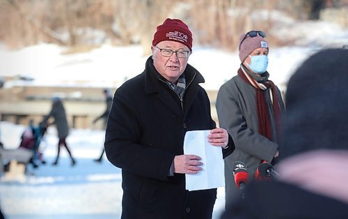 RUTH BONNEVILLE / WINNIPEG FREE PRESS

LOCAL - Forks River Trail Opens 

Richard Frost, CEO of The Winnipeg Foundation, announces the official opening of The Winnipeg Foundation Centennial River Trail at The Forks Tuesday. 


In celebration of 100th birthday in 2021, The Winnipeg Foundation is pleased to sponsor the Centennial River Trail at The Forks.


Jan 12,. 2021