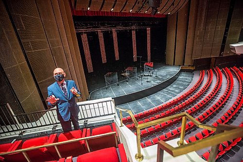 MIKAELA MACKENZIE / WINNIPEG FREE PRESS

Martin Krull, general manager of the Centennial Concert Hall, shows the empty concert hall from the Loge (where royalty and dignitaries sit to watch shows) in Winnipeg on Monday, Jan. 11, 2021. For Brenda Suderman story.

Winnipeg Free Press 2020