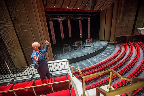 MIKAELA MACKENZIE / WINNIPEG FREE PRESS

Martin Krull, general manager of the Centennial Concert Hall, shows the empty concert hall from the Loge (where royalty and dignitaries sit to watch shows) in Winnipeg on Monday, Jan. 11, 2021. For Brenda Suderman story.

Winnipeg Free Press 2020
