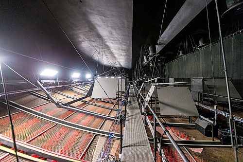 MIKAELA MACKENZIE / WINNIPEG FREE PRESS

Catwalks and baffles above the steel grid ceiling at the Centennial Concert Hall in Winnipeg on Monday, Jan. 11, 2021. For Brenda Suderman story.

Winnipeg Free Press 2020