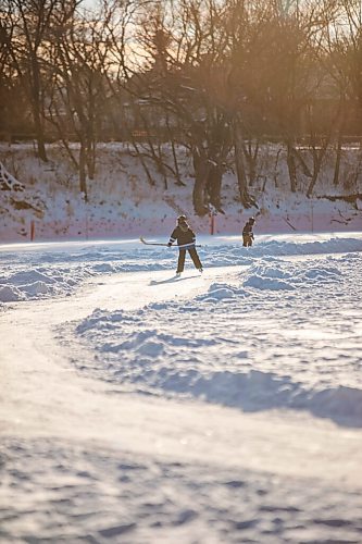 MIKAELA MACKENZIE / WINNIPEG FREE PRESS

Folks skate on the Assiniboine River just west of the St. James Bridge in Winnipeg on Tuesday, Jan. 12, 2021. For Ryan story.

Winnipeg Free Press 2021