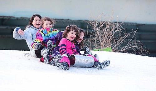 RUTH BONNEVILLE / WINNIPEG FREE PRESS

Local - Tobogganing Standup 

Sisters, Agatha (9), Victoria (7), Lucy (4) and Mary (4) scream and giggle as they toboggan together down the hill under the St. James Bridge Wednesday.  Note: mother didn't want her kids last name used. 


Jan 13,. 2021