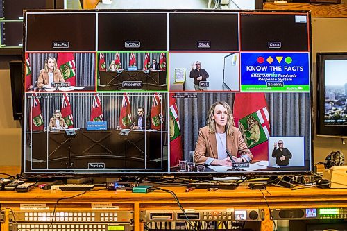 MIKAELA MACKENZIE / WINNIPEG FREE PRESS

Dr. Joss Reimer, a member of Manitoba's COVID-19 vaccine committee (close-up), and Dr. Jazz Atwal, acting deputy chief public health officer, provide a COVID-19 update at the Manitoba Legislative Building (as seen via the video livestream switchboard screen) in Winnipeg on Wednesday, Jan. 20, 2021.  For --- story.

Winnipeg Free Press 2021