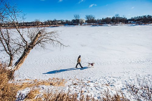 MIKAELA MACKENZIE / WINNIPEG FREE PRESS

Jason Davis and his dog, Miga, enjoy the brisk, sunny weather while walking along the riverbank at Churchill Drive Park in Winnipeg on Thursday, Jan. 21, 2021. Standup.

Winnipeg Free Press 2021