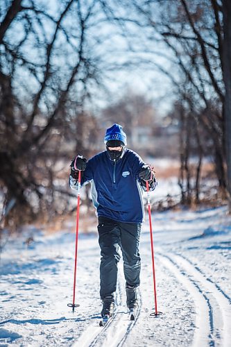 MIKAELA MACKENZIE / WINNIPEG FREE PRESS

Ryan (no last name given) enjoys the brisk, sunny weather by cross-country skiing at Churchill Drive Park in Winnipeg on Thursday, Jan. 21, 2021. Standup.

Winnipeg Free Press 2021