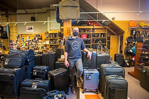 MIKAELA MACKENZIE / WINNIPEG FREE PRESS

Jon Thiessen, owner of UN Luggage, poses for a portrait at the shop (which will be re-opening to the public on Saturday) in Winnipeg on Thursday, Jan. 21, 2021. For Kevin story.

Winnipeg Free Press 2021