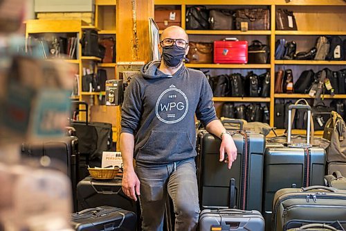 MIKAELA MACKENZIE / WINNIPEG FREE PRESS

Jon Thiessen, owner of UN Luggage, poses for a portrait at the shop (which will be re-opening to the public on Saturday) in Winnipeg on Thursday, Jan. 21, 2021. For Kevin story.

Winnipeg Free Press 2021