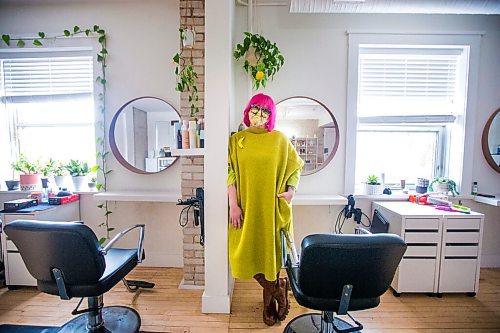 MIKAELA MACKENZIE / WINNIPEG FREE PRESS

Meghan Greenlay, hair stylist at Menagerie Beauty and Goods, poses for a portrait at the salon in Winnipeg on Friday, Jan. 22, 2021. For Kevin story.

Winnipeg Free Press 2021