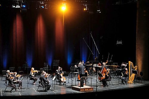 Daniel Crump / Winnipeg Free Press. The Winnipeg Symphony Orchestra open the 2021 Winnipeg New Music Festival. The performance is being streamed live from the Centennial Concert Hall directly to viewers online. January 23, 2021.